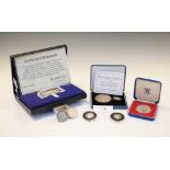 Royal Mint 'Fleur de Coin' silver medal and badge set