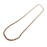 9ct gold graduated rope-link necklace