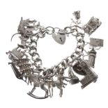 Silver charm bracelet