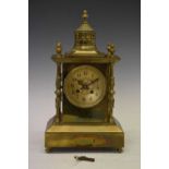 Late 19th Century French brass mantel clock