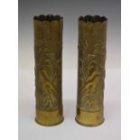 Pair of trench art vases