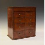 Late Victorian collector's mahogany table-top cabinet