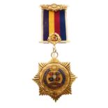 9ct gold and enamel Oddfellows medal and associated ephemera