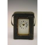 Brass cased carriage clock