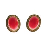 Pair of coral ear clips