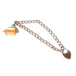 Gold hollow chain link bracelet