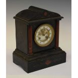 Late 19th Century French black slate and marble clock
