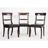 Set of three sabre leg dining chairs