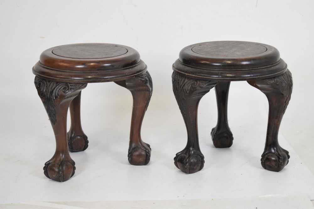 Pair of early 20th Century mahogany 19th Century-style stands