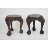 Pair of early 20th Century mahogany 19th Century-style stands