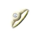 18ct gold single stone diamond ring