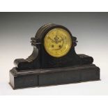 Large late 19th Century French black slate mantel clock