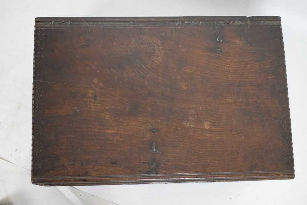 18th Century oak Bible box - Bild 2 aus 7