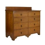 Oak chest of eight drawers