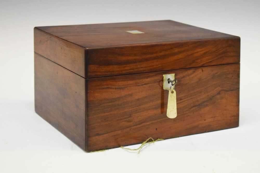 Victorian walnut dressing box