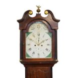 Early 19th Century mahogany cased 8-day painted dial longcase clock