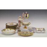 Small quantity of 19th and early 20th Century Continental ceramics