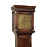 Early George III oak cased 8-day brass dial longcase clock