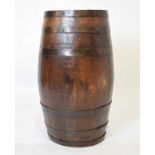 Antique coopered oak barrel