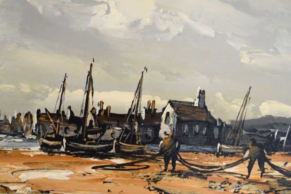 Edward Elliott - Oil on board - Harbour scene - Bild 4 aus 7