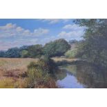 Graham Petley - Oil on canvas - Riverside scene