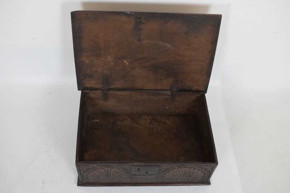 18th Century oak Bible box - Bild 3 aus 7