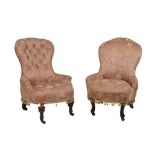 Two Victorian nursing chairs