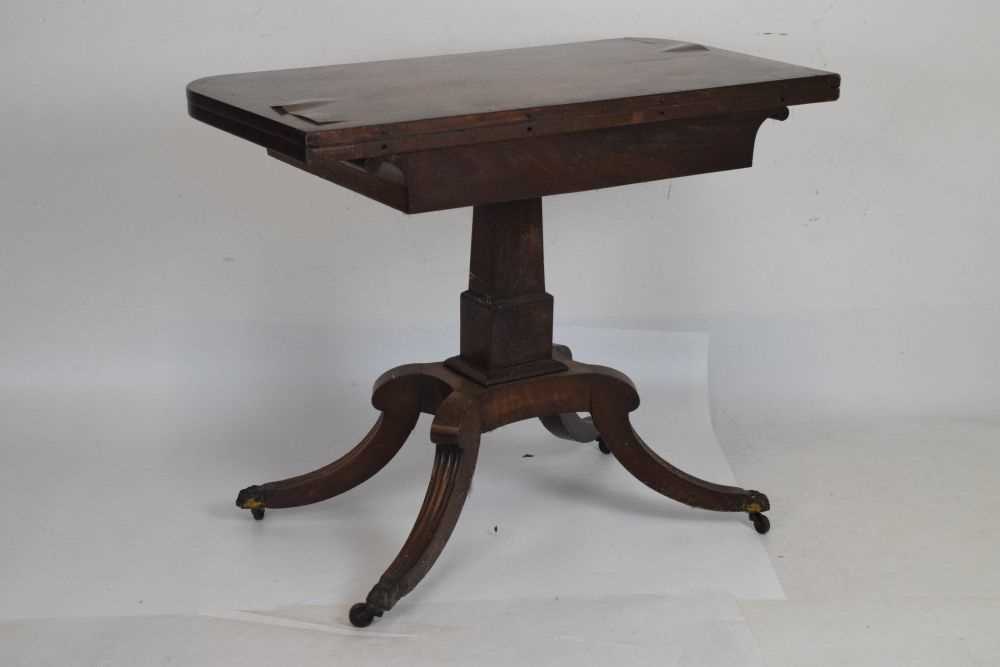 George IV mahogany fold-over card table - Image 9 of 14