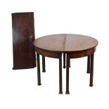 Mahogany 'D' end dining table