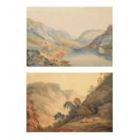 George Holmes of Plymouth, (1771-1845) - Pair of watercolours - Avon Gorge