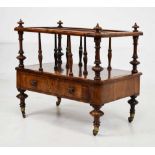 Victorian inlaid rosewood Canterbury