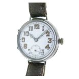 First World War silver cased trench watch