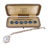 Smiths Astral - Lady's 9ct gold case back cocktail watch and case sets of buttons