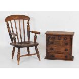 Child's chair and a small chest of drawers