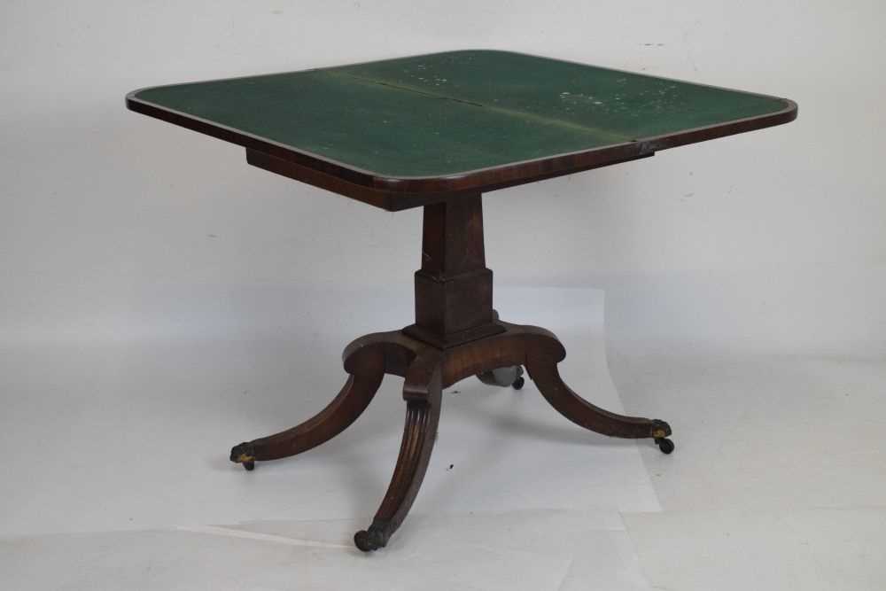 George IV mahogany fold-over card table - Image 10 of 14