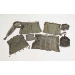 Collection of early 20th Century plated mesh evening bags