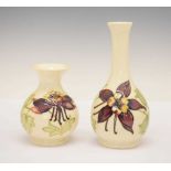 Walter Moorcroft bottle vase and ovoid vase (2)