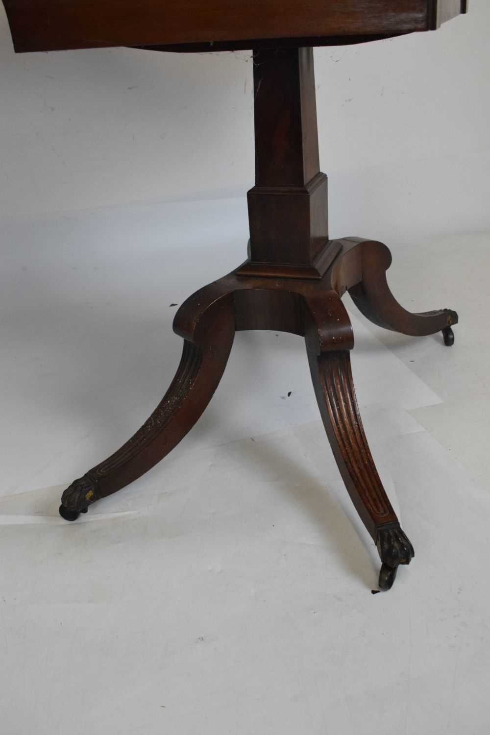 George IV mahogany fold-over card table - Image 4 of 14
