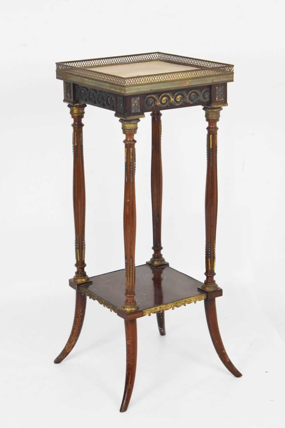 Late 19th Century French marble topped vase table