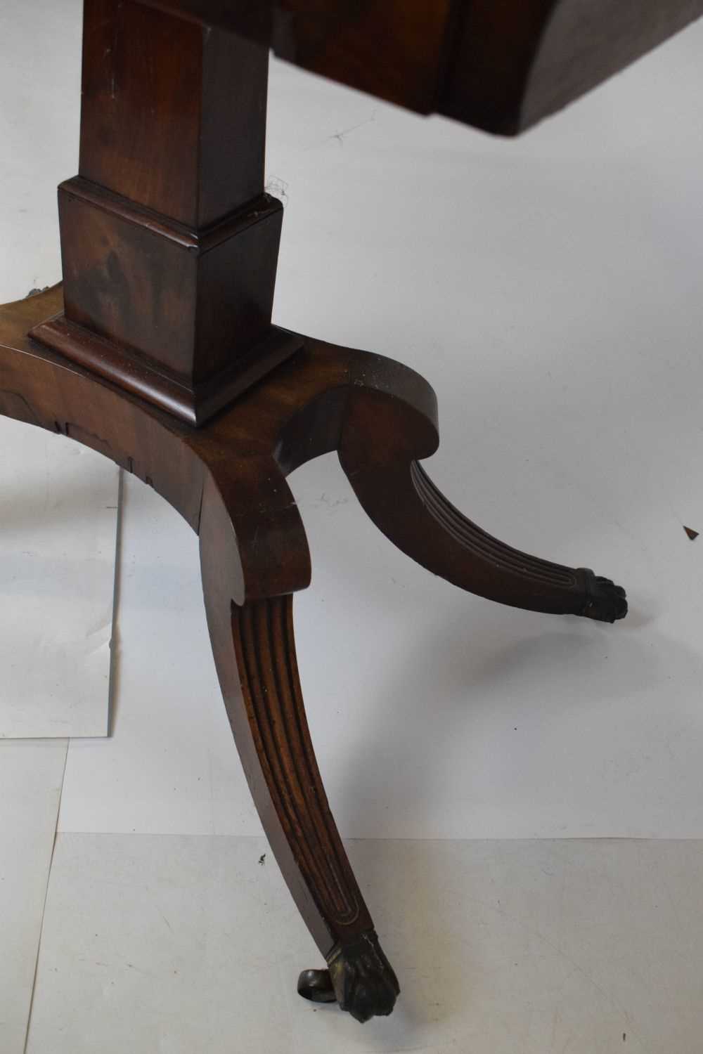 George IV mahogany fold-over card table - Image 5 of 14