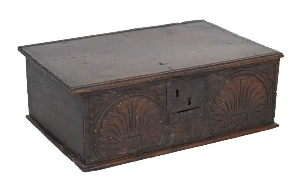 18th Century oak Bible box