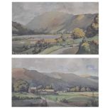 Kenneth Stephen Broad (exh.1911-35) - Two watercolours - Lakeland landscapes