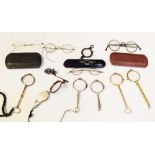 Collection of 19th Century spectacles, etc