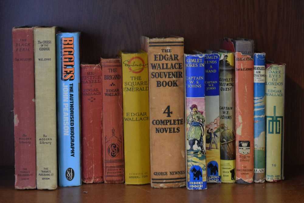 Quantity of books by Captain W.E.Jones and Edgar Wallace