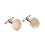 Pair of 9ct gold circular cufflinks