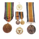 First World War medals and Golfing medallions