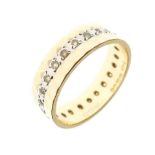 18ct gold two-colour wedding band