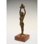 Art Deco style bronze Egyptian figure