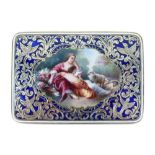 Continental silver and enamel box