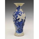 Late 19th Century Chinese porcelain crackleware baluster vase